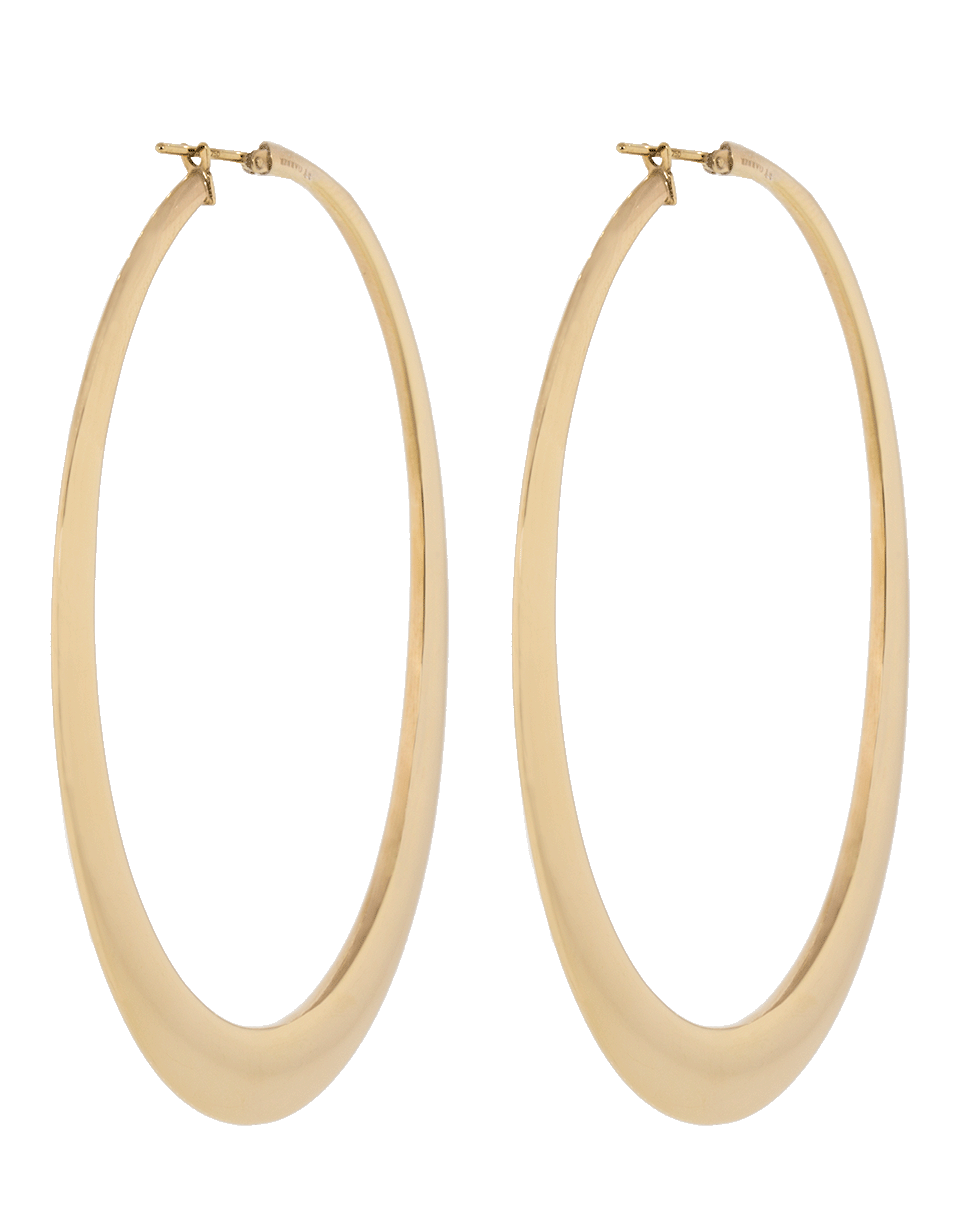 SIDNEY GARBER-Oval Crescent Hoop Earrings-ROSE GOLD