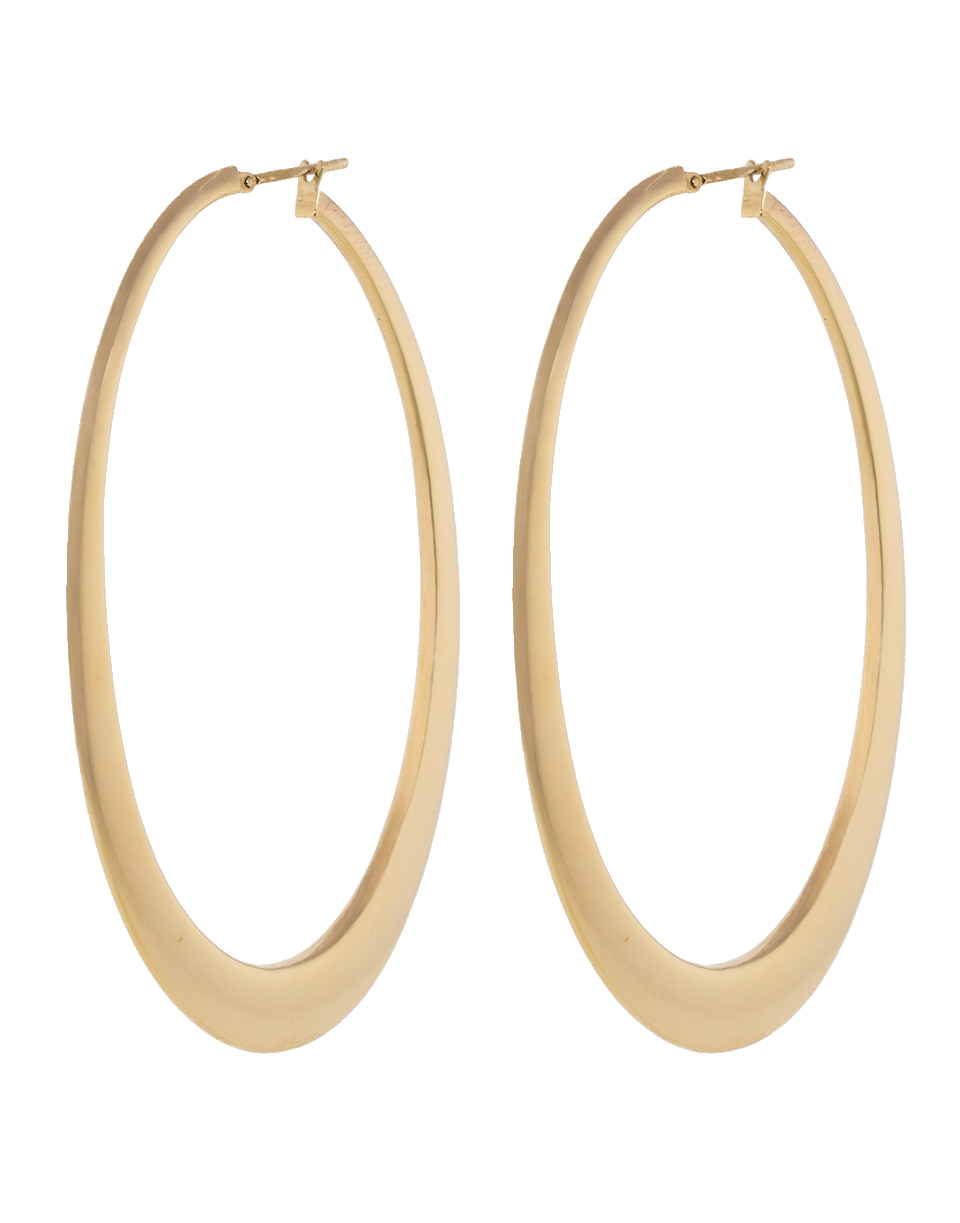 SIDNEY GARBER-Oval Crescent Hoop Earrings-ROSE GOLD