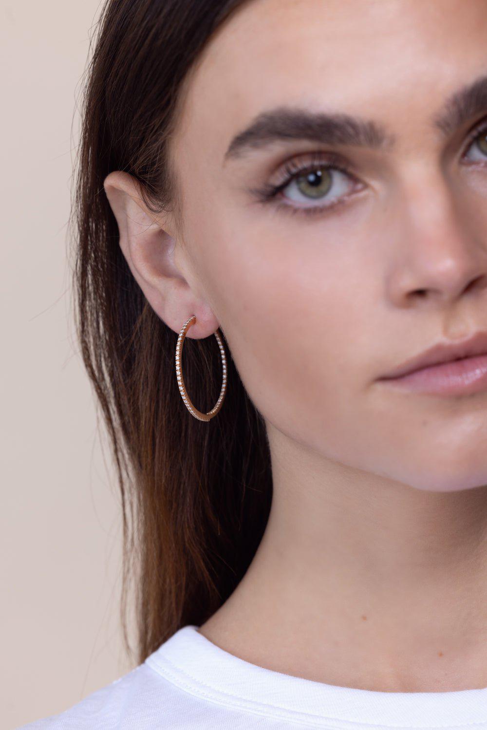  SIDNEY GARBER-Perfect Hoop Earrings-ROSE GOLD 