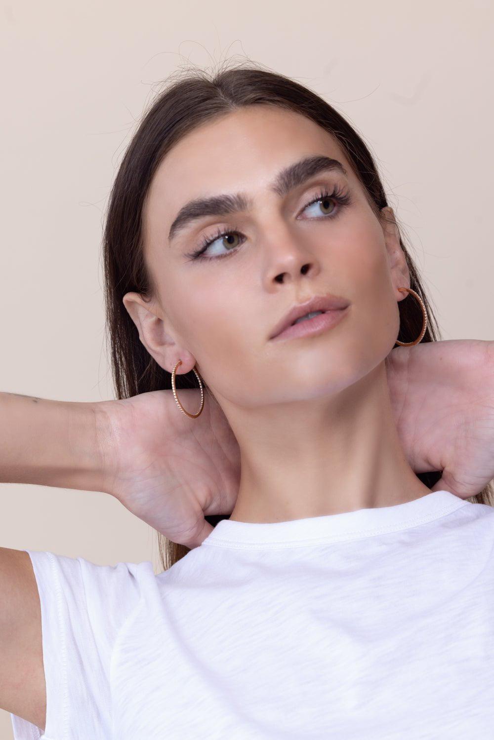  SIDNEY GARBER-Perfect Hoop Earrings-ROSE GOLD 