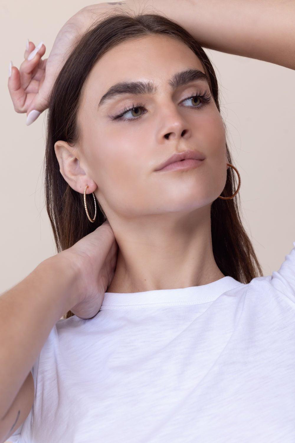 SIDNEY GARBER-Perfect Hoop Earrings-ROSE GOLD