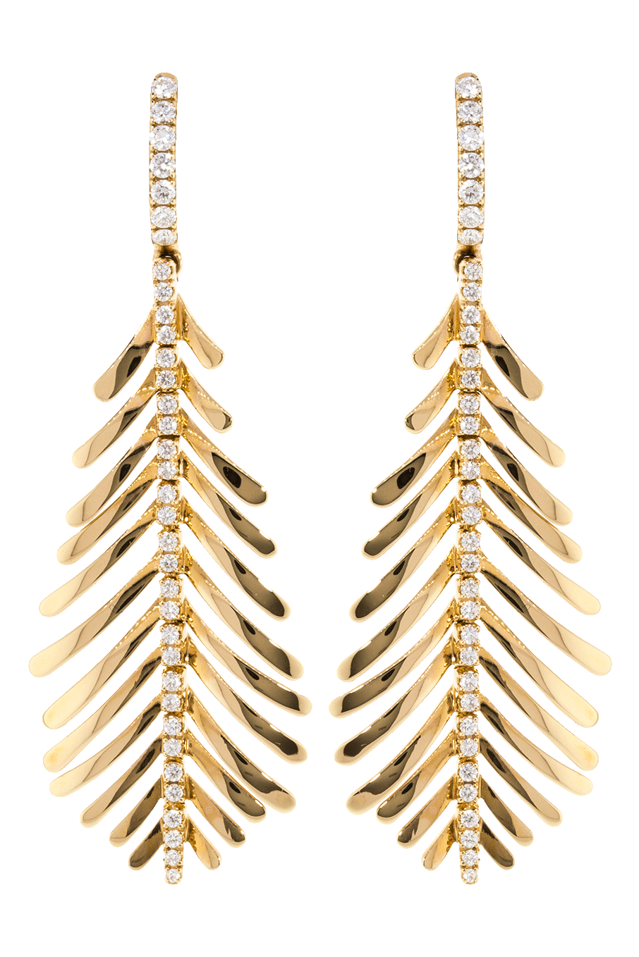 SIDNEY GARBER-Rose Gold Plume Earrings-ROSE GOLD