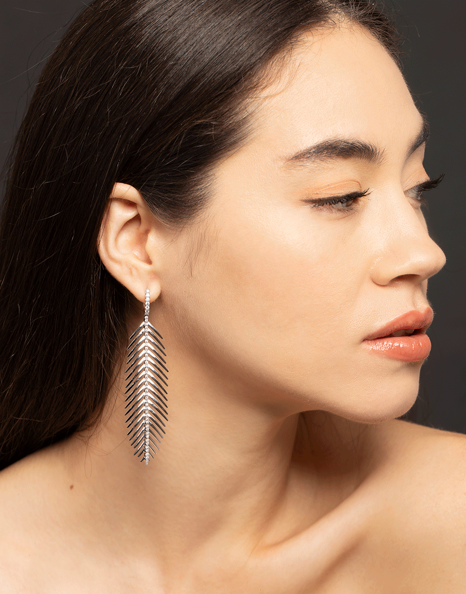 SIDNEY GARBER-Feathers That Move Diamond Earrings - White Gold-WHITE GOLD