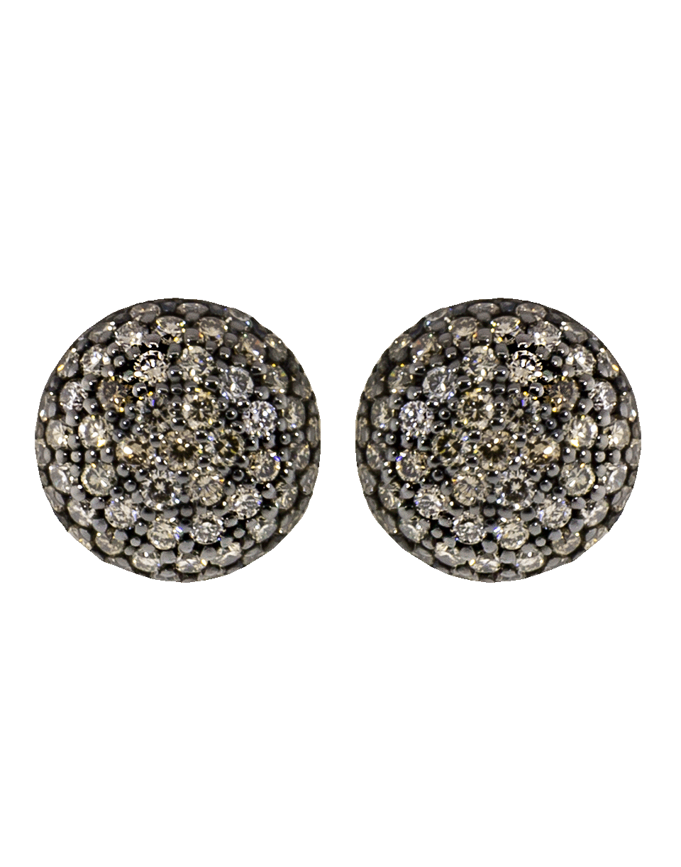 SIDNEY GARBER-Perfect Pave Cognac Diamond Earrings-WHITE GOLD