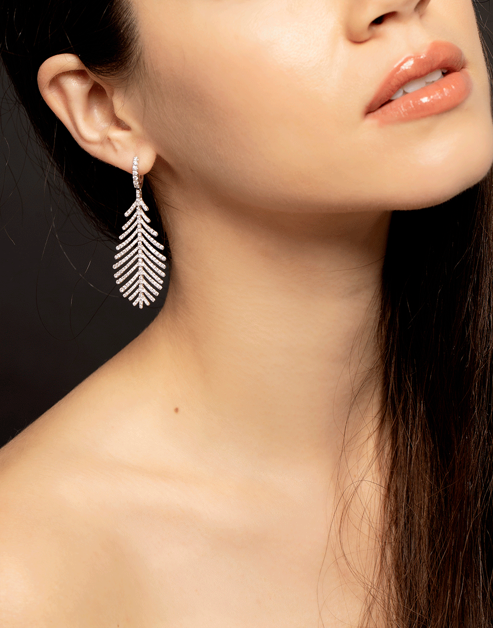 SIDNEY GARBER-Plume Earrings-WHITE GOLD
