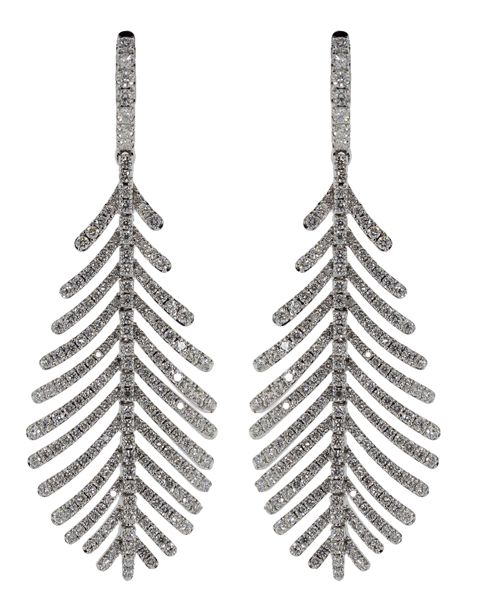 SIDNEY GARBER-Plume Earrings-WHITE GOLD