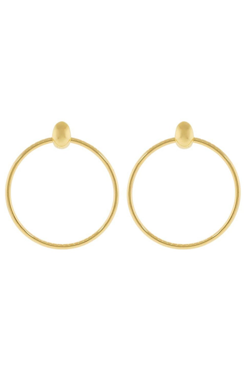 SIDNEY GARBER-Door Knocker Naples Hoop Earrings-YELLOW GOLD