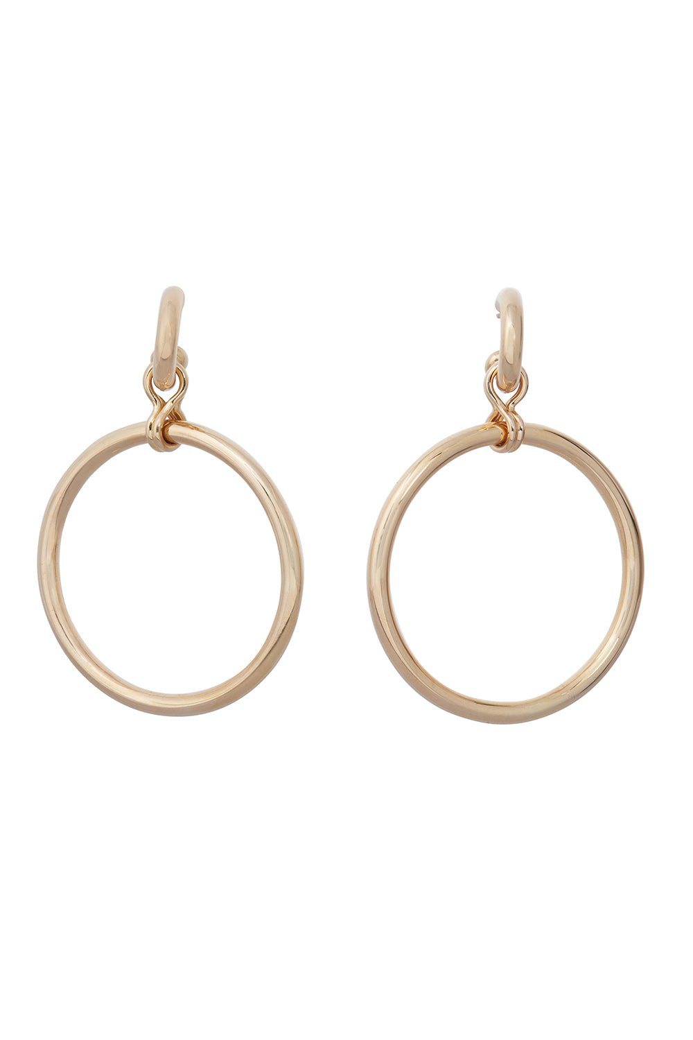 SIDNEY GARBER-Drop Hoop Earrings-YELLOW GOLD