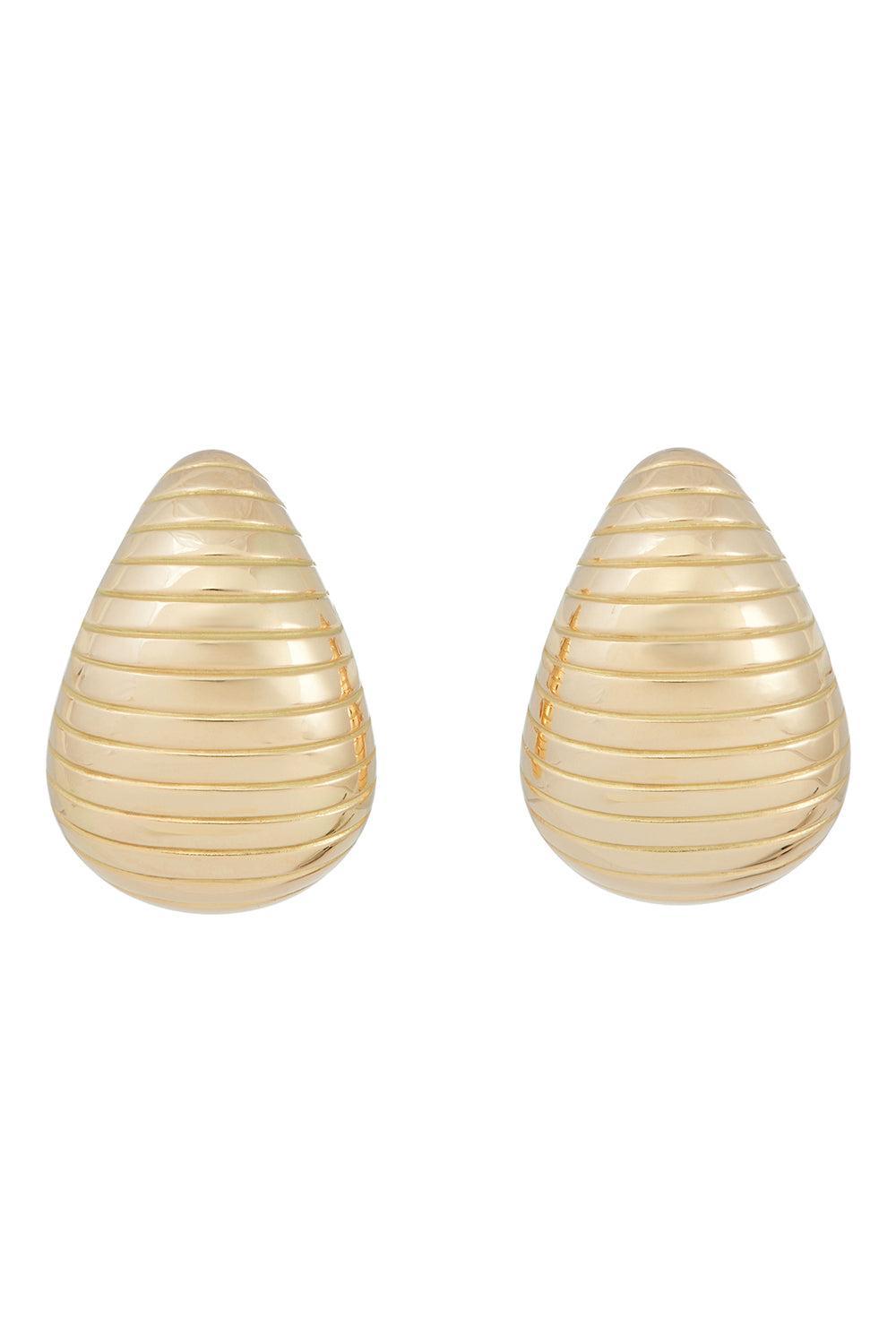 Gooved Anjou Large Earrings-YELLOW GOLD-JEWELRYFINE JEWELEARRING-SIDNEY GARBER