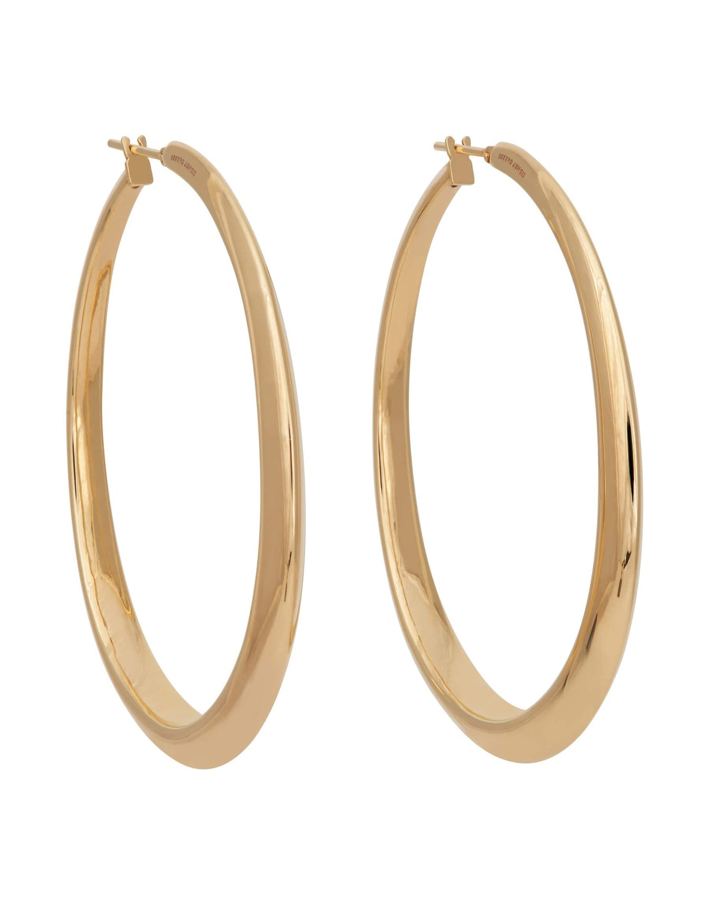 SIDNEY GARBER-Oval Hoop Earrings-YELLOW GOLD
