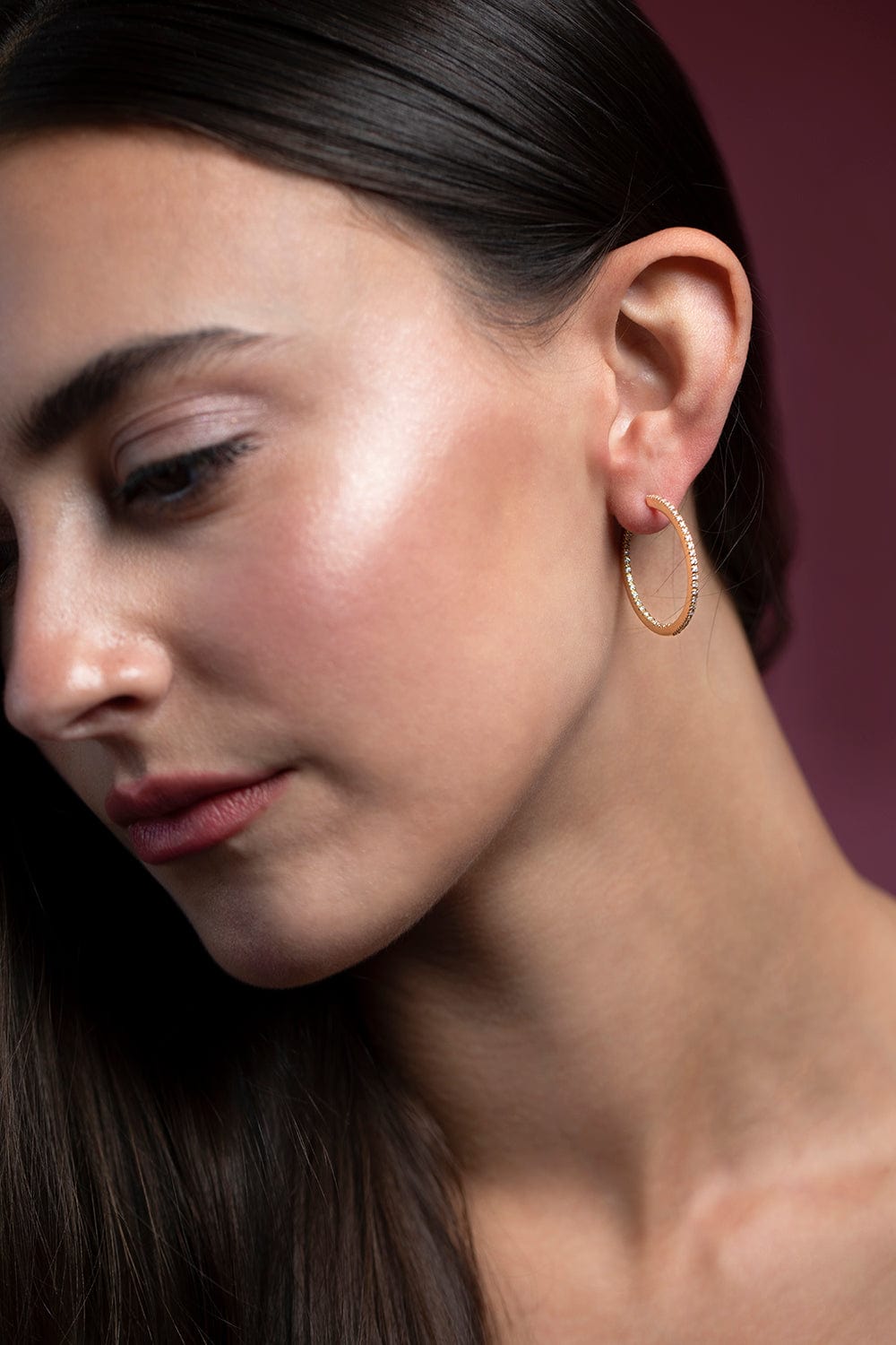 SIDNEY GARBER-Petite Perfect Hoops-YELLOW GOLD
