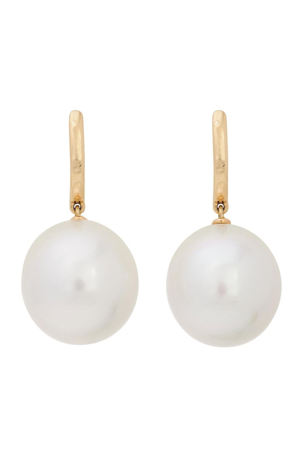 South Sea Pearl Hook Earrings-YELLOW GOLD-JEWELRYFINE JEWELEARRING-SIDNEY GARBER