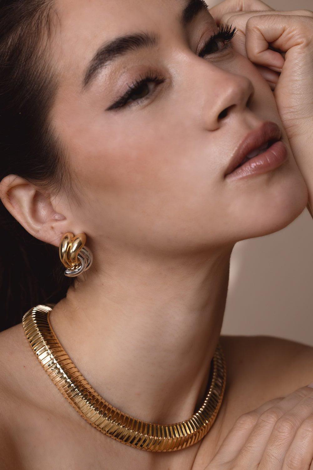 SIDNEY GARBER-Swirl Earrings-YELLOW GOLD