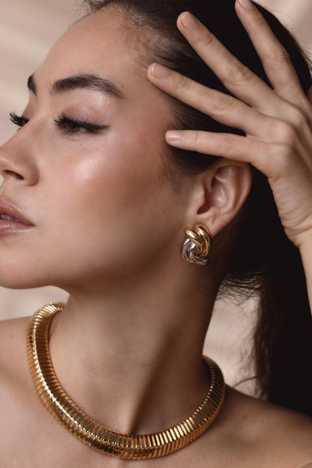 SIDNEY GARBER-Swirl Earrings-YELLOW GOLD