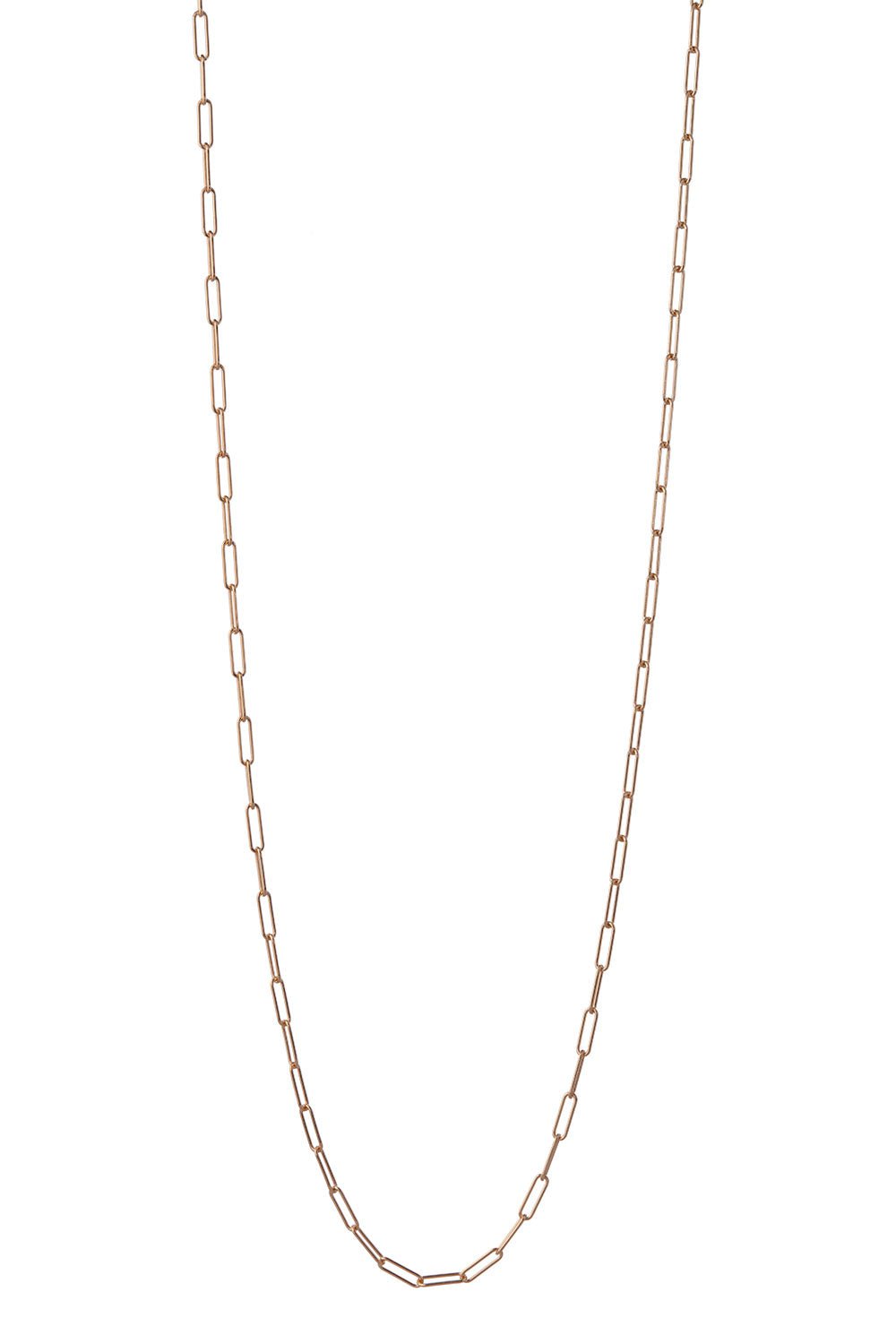SIDNEY GARBER-Paperclip Chain Necklace-ROSE GOLD