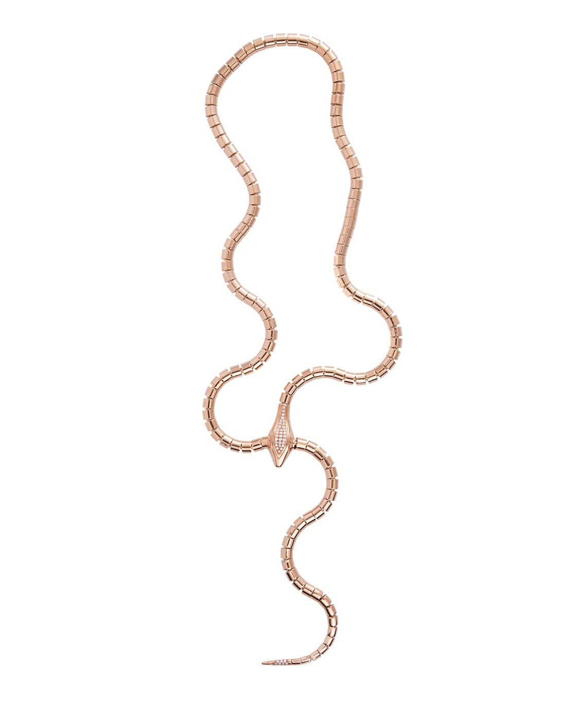 SIDNEY GARBER-Wrap Around Snake Lariat-ROSE GOLD