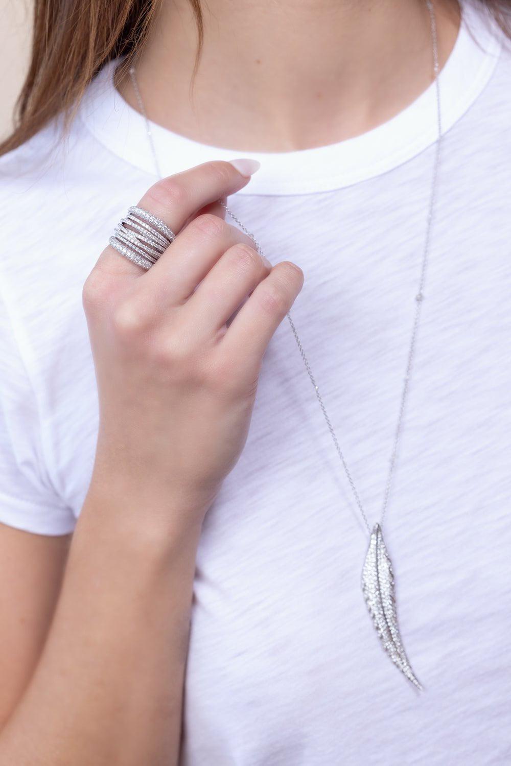 SIDNEY GARBER-Alessandra Necklace-WHITE GOLD