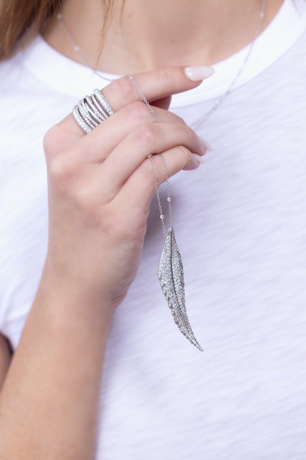 SIDNEY GARBER-Alessandra Necklace-WHITE GOLD