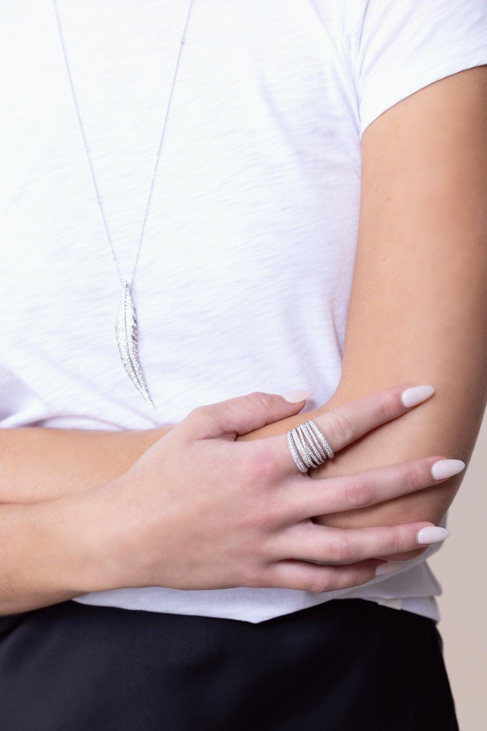 SIDNEY GARBER-Alessandra Necklace-WHITE GOLD