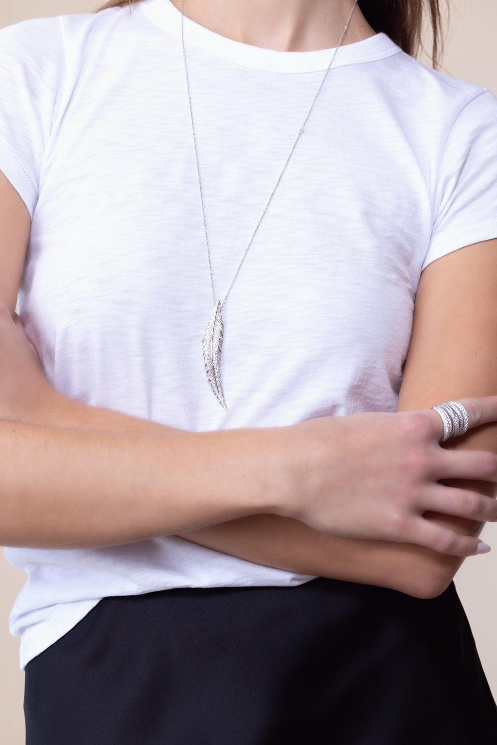 SIDNEY GARBER-Alessandra Necklace-WHITE GOLD
