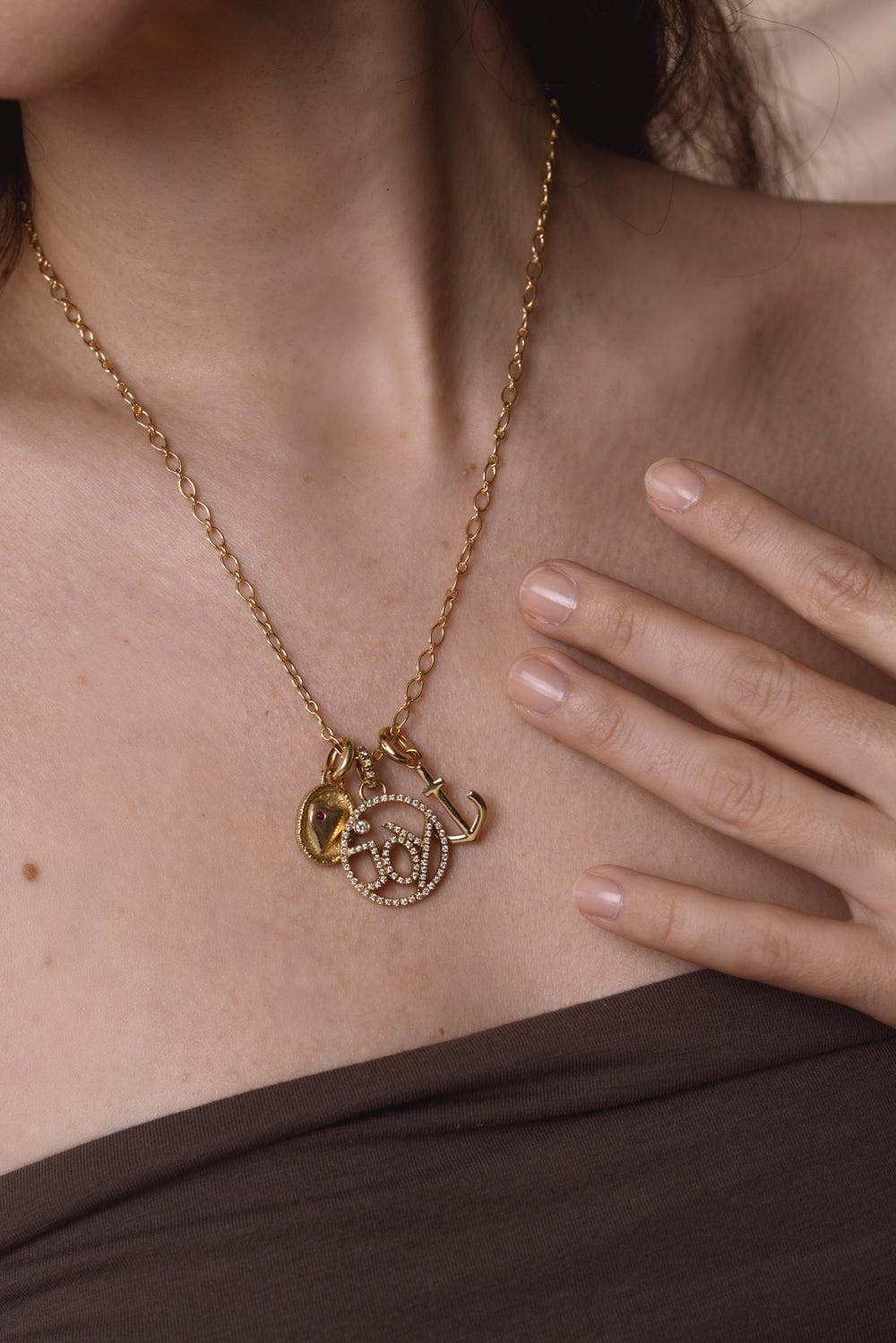 SIDNEY GARBER-Baroque Chain Necklace-YELLOW GOLD