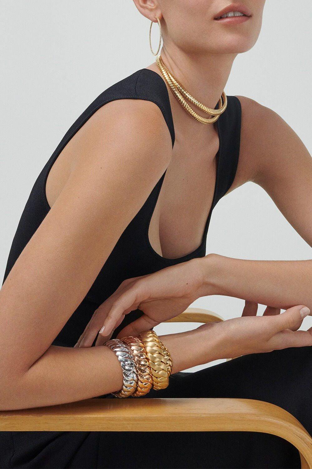 SIDNEY GARBER-Collana Single Band Necklace-YELLOW GOLD