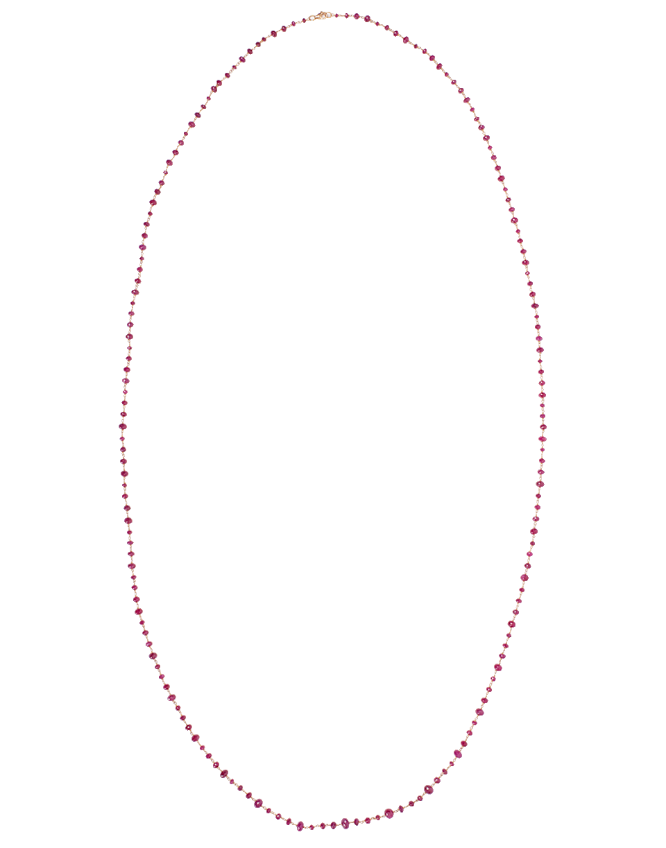SIDNEY GARBER-Ruby Bead Wrap Necklace-YELLOW GOLD