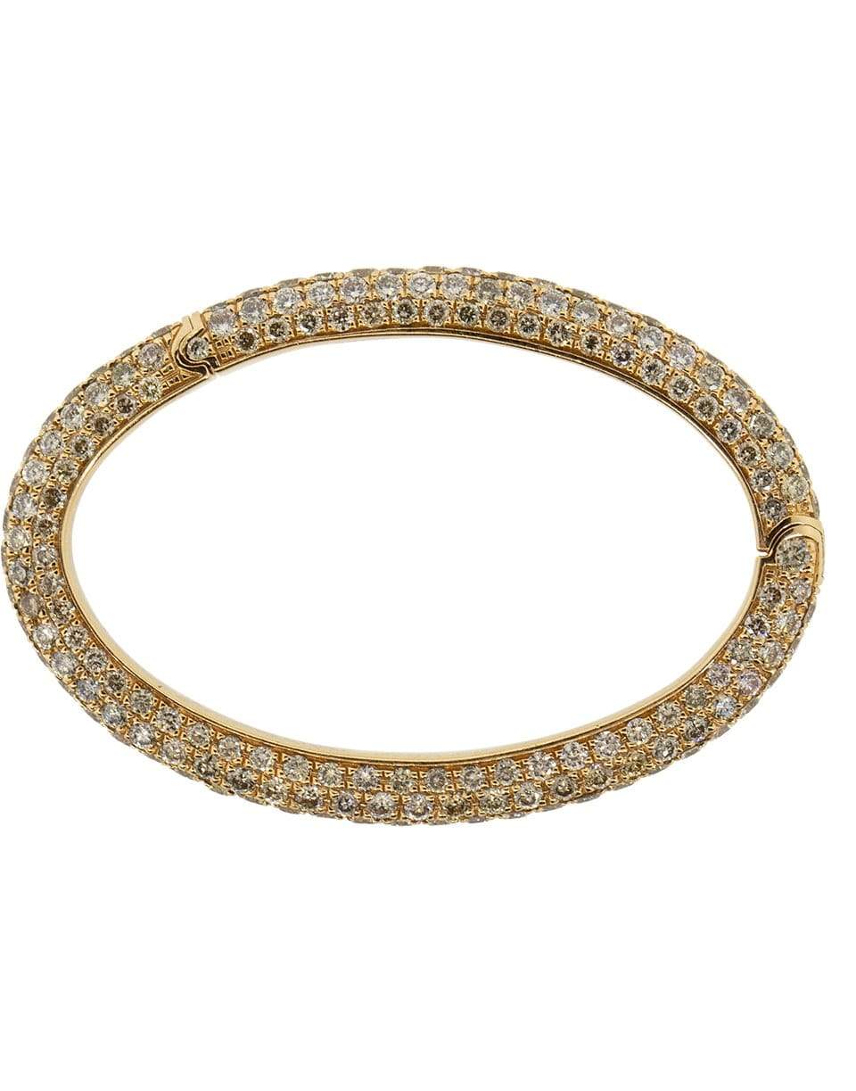 SIDNEY GARBER-Large Brown Diamond Oval Link Clasp-ROSE GOLD