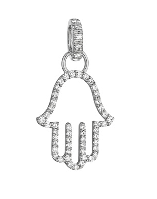 SIDNEY GARBER-White Gold and Diamond Hamsa-WHITE GOLD