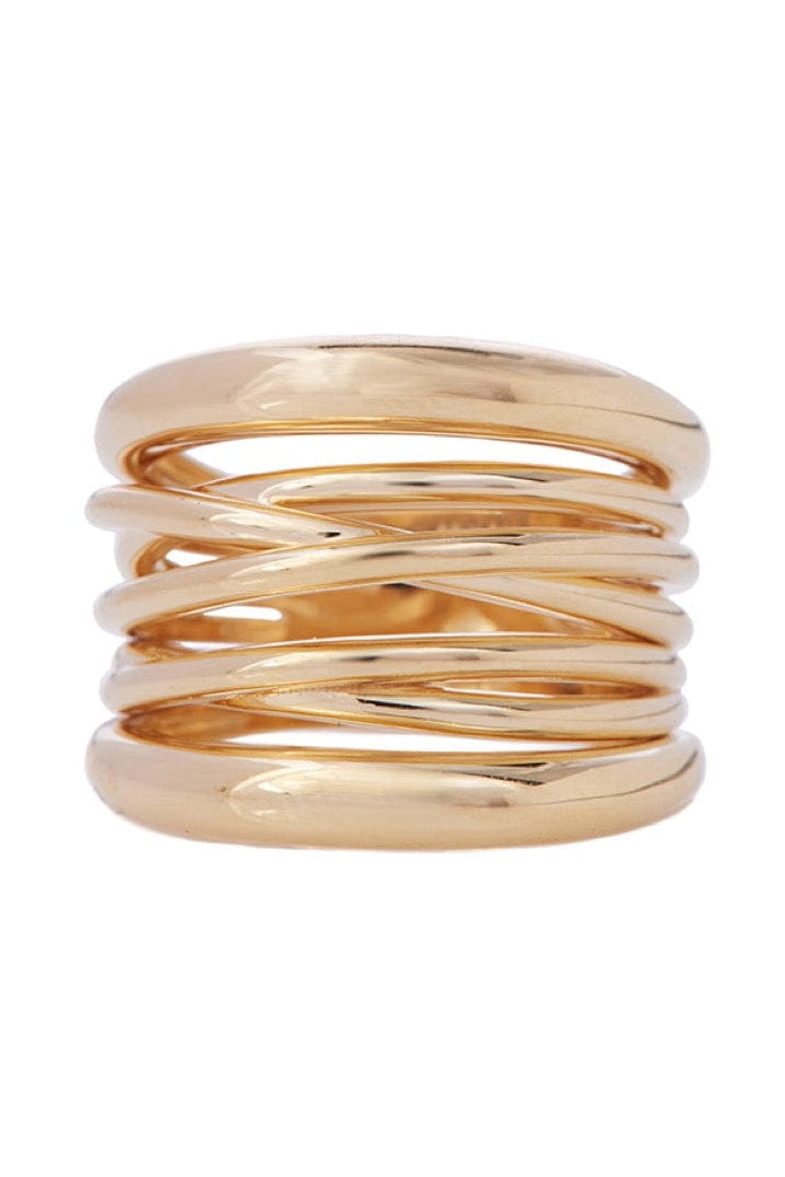 SIDNEY GARBER-Short Scribble Ring-ROSE GOLD