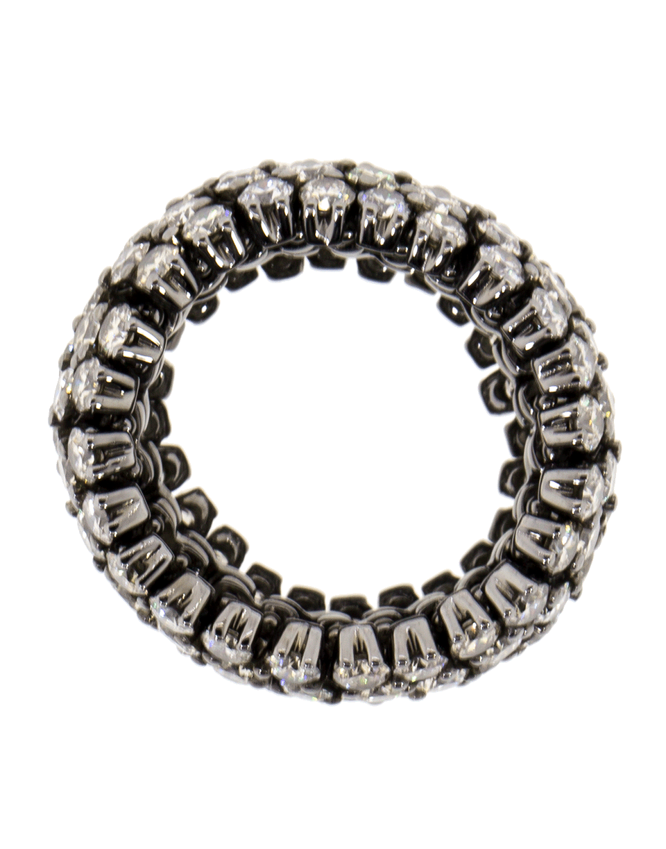 SIDNEY GARBER-Cognac Diamond Wide Flexible Ring-WHITE GOLD