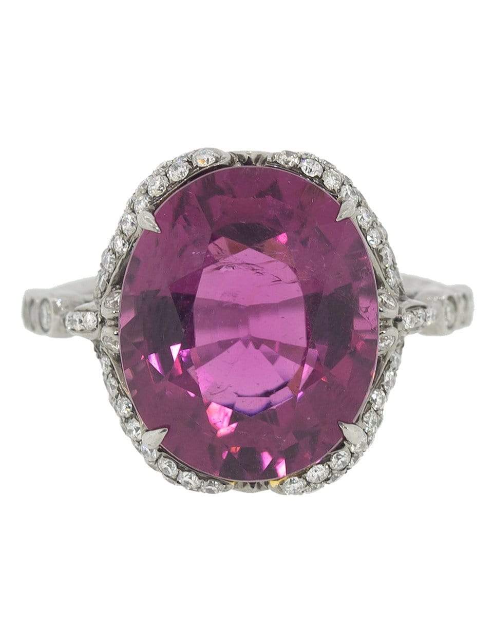 SIDNEY GARBER-Georgica Pond Rubellite Ring-WHITE GOLD