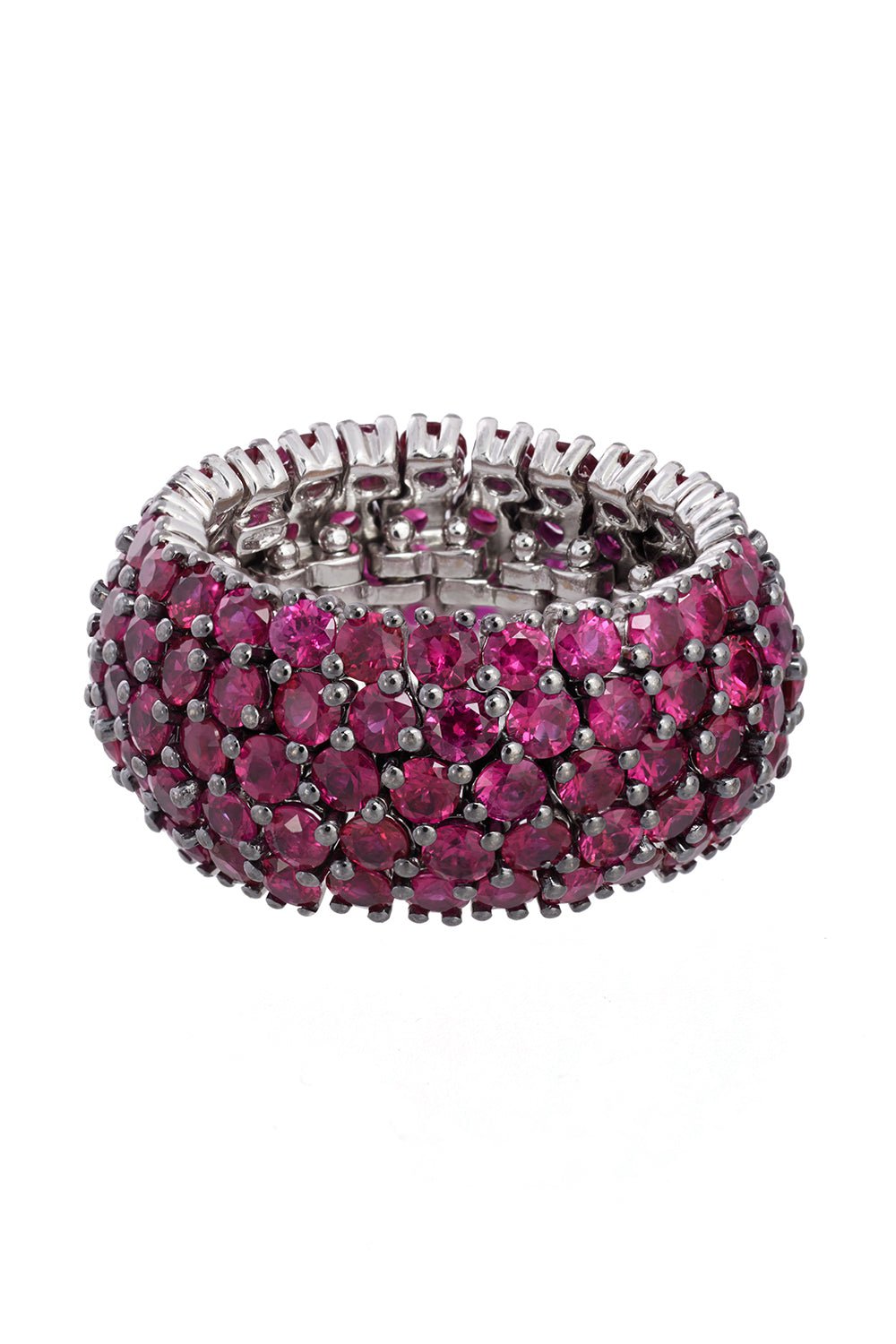 SIDNEY GARBER-Ruby Flex Ring - White Gold-WHITE GOLD