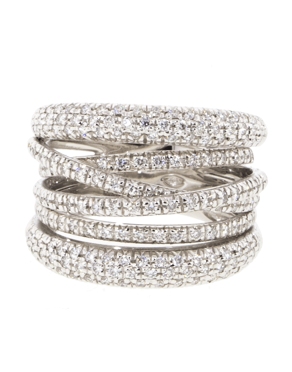 SIDNEY GARBER-Scribble Diamond Band Ring-WHITE GOLD