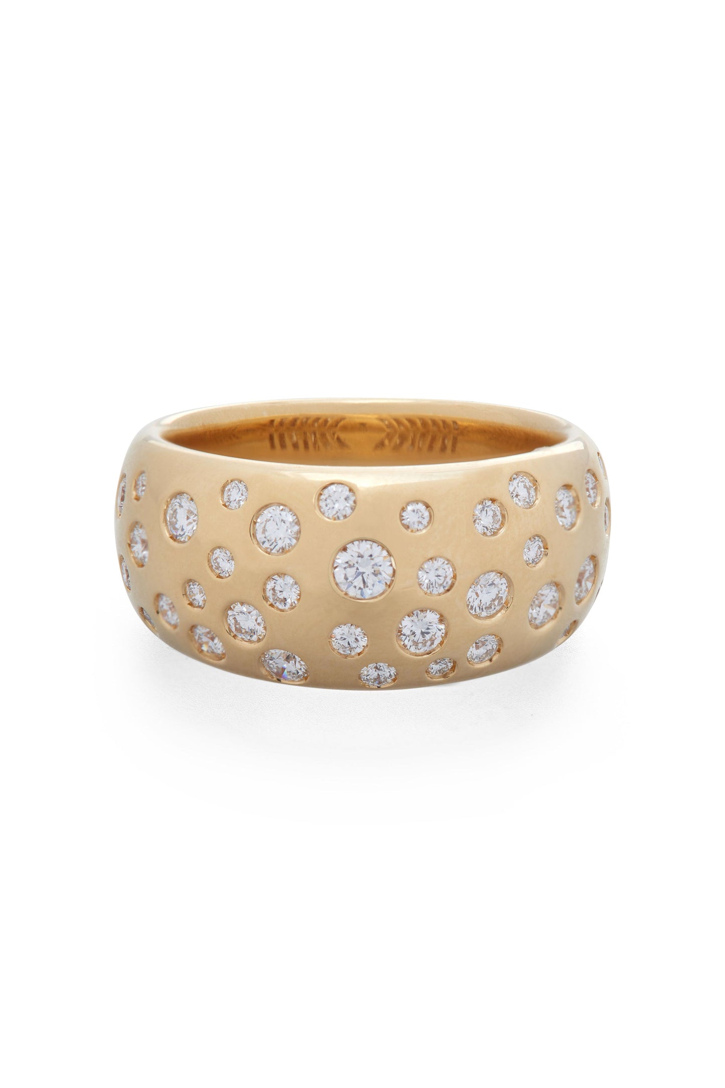 SIDNEY GARBER-Spotted Soft Volume Ring-YELLOW GOLD