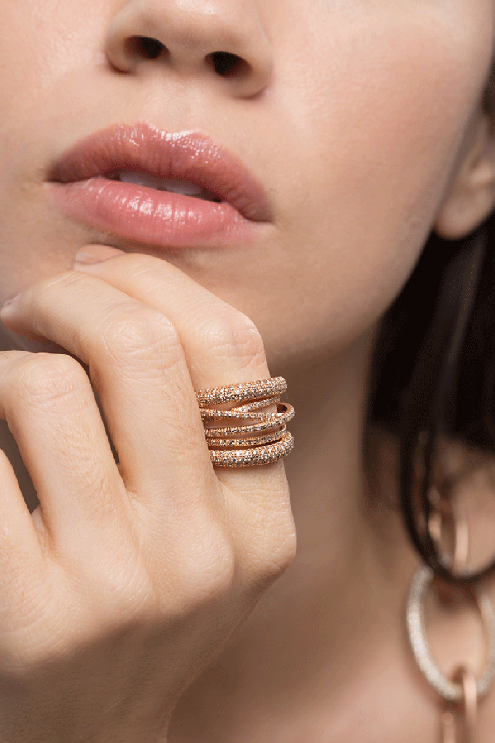 SIDNEY GARBER-Diamond Scribble Ring-YELLOW GOLD