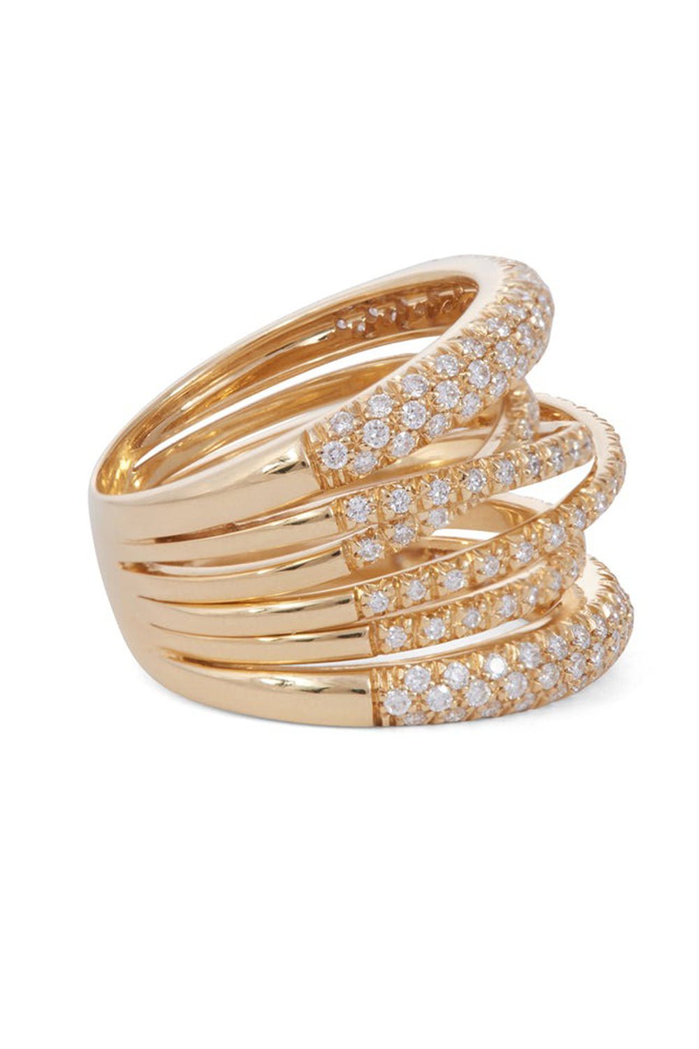 SIDNEY GARBER-Diamond Scribble Ring-YELLOW GOLD