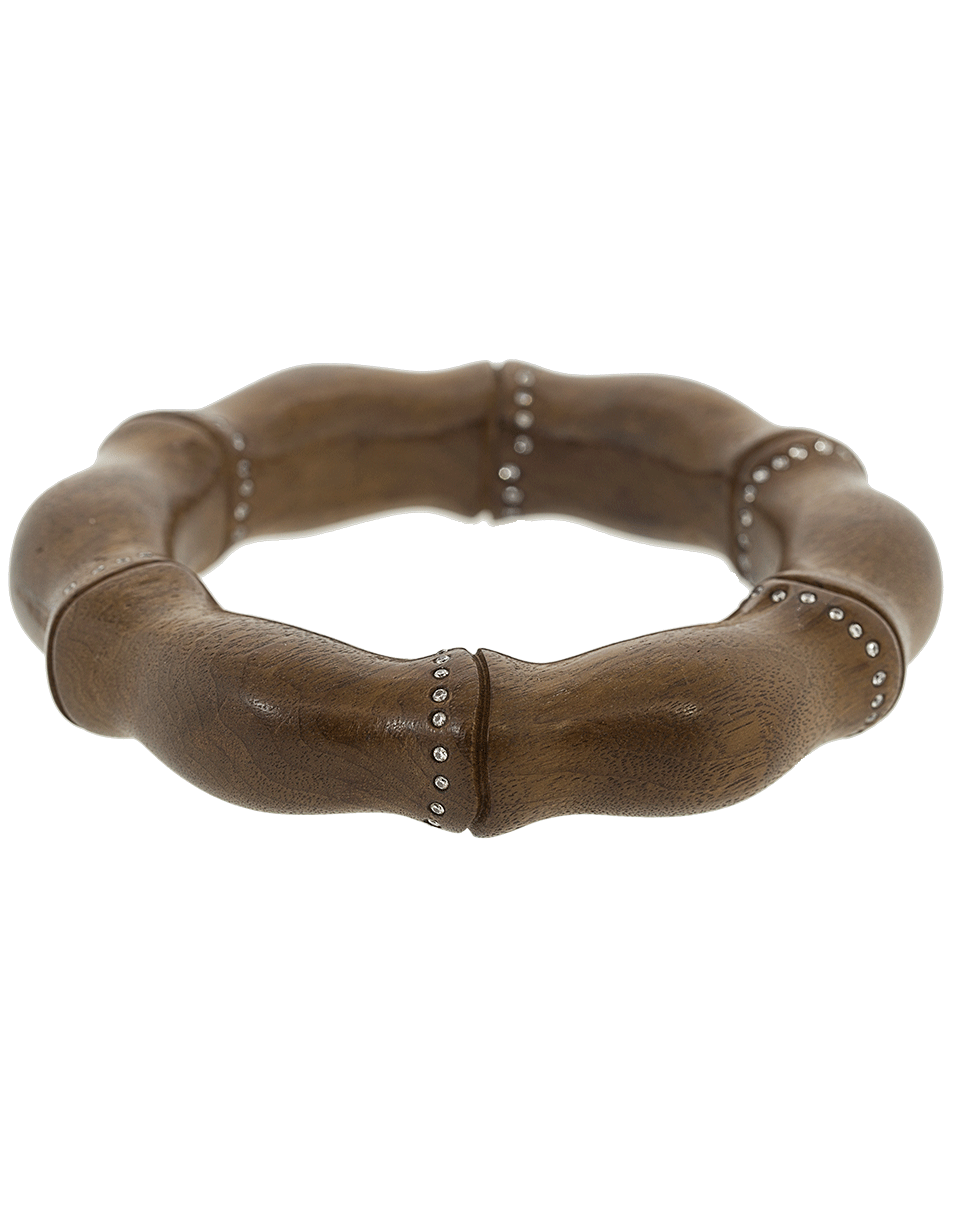 SILVIA FURMANOVICH-Tan Wood Carved Bamboo Bracelet-
