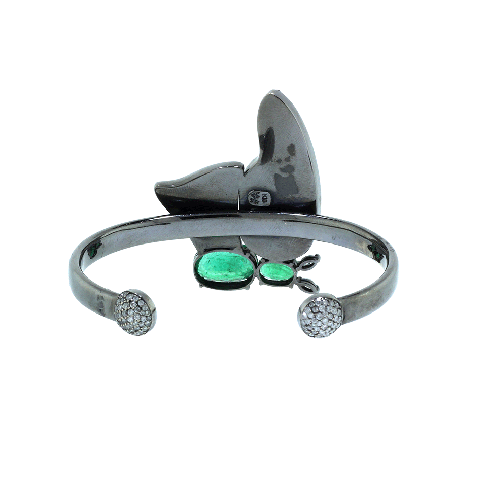 SILVIA FURMANOVICH-Emerald And Opal Cuff-BLACK GOLD