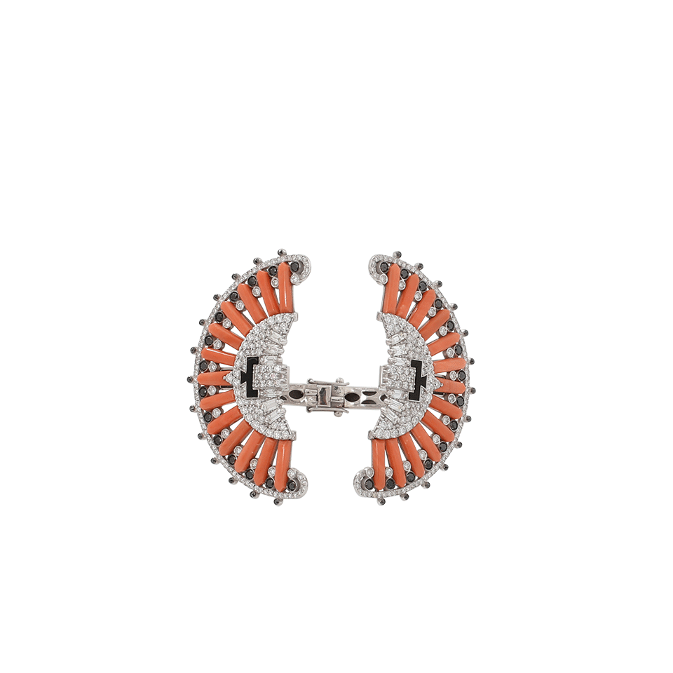 SILVIA FURMANOVICH-Coral Fan Cuff-WHITE GOLD