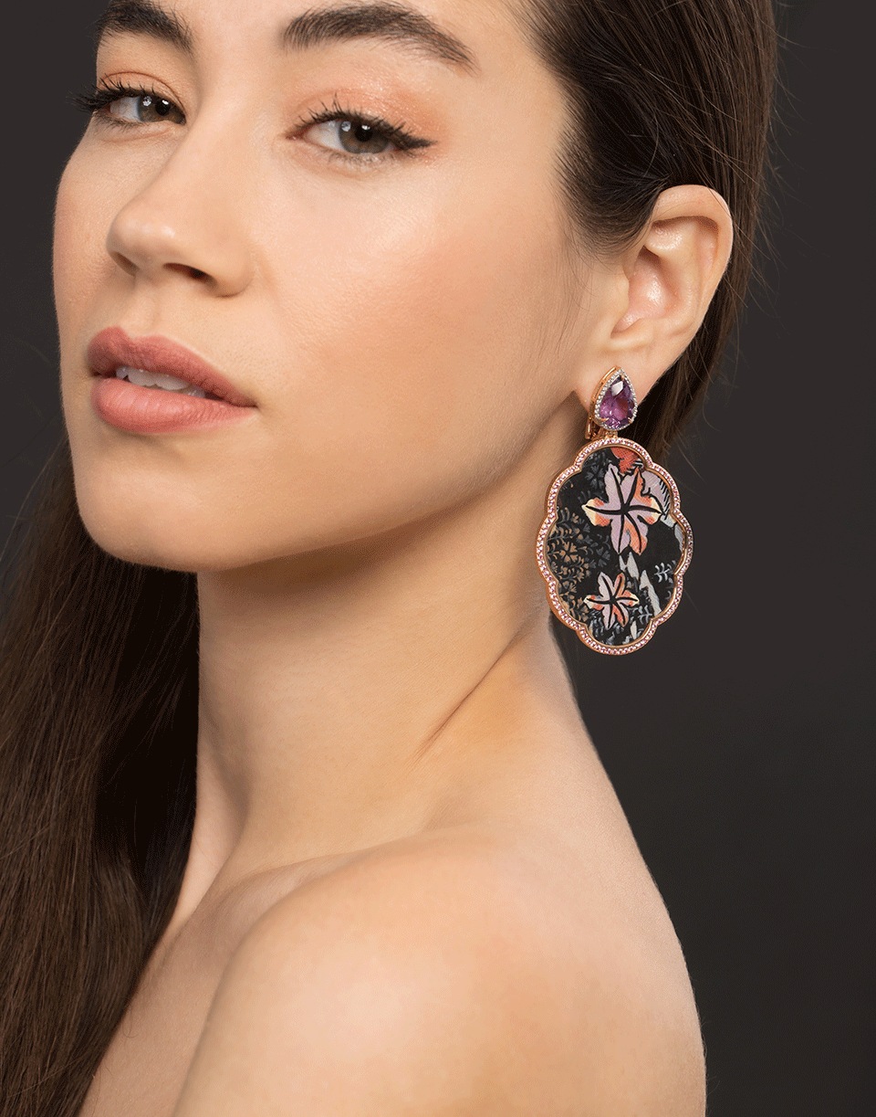 SILVIA FURMANOVICH-Hand Painted Drop Earrings-ROSE GOLD