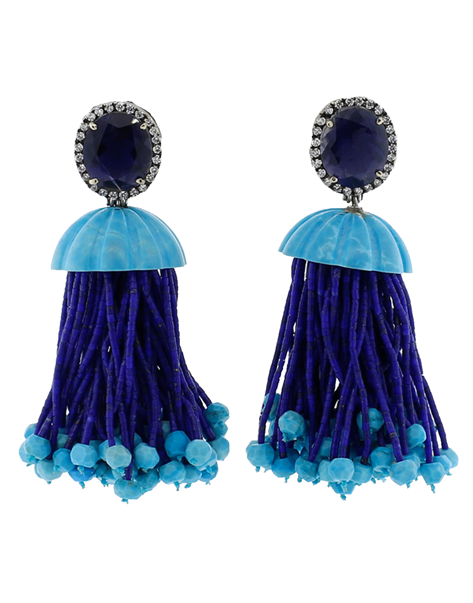 SILVIA FURMANOVICH-Tassel Earrings-WHITE GOLD