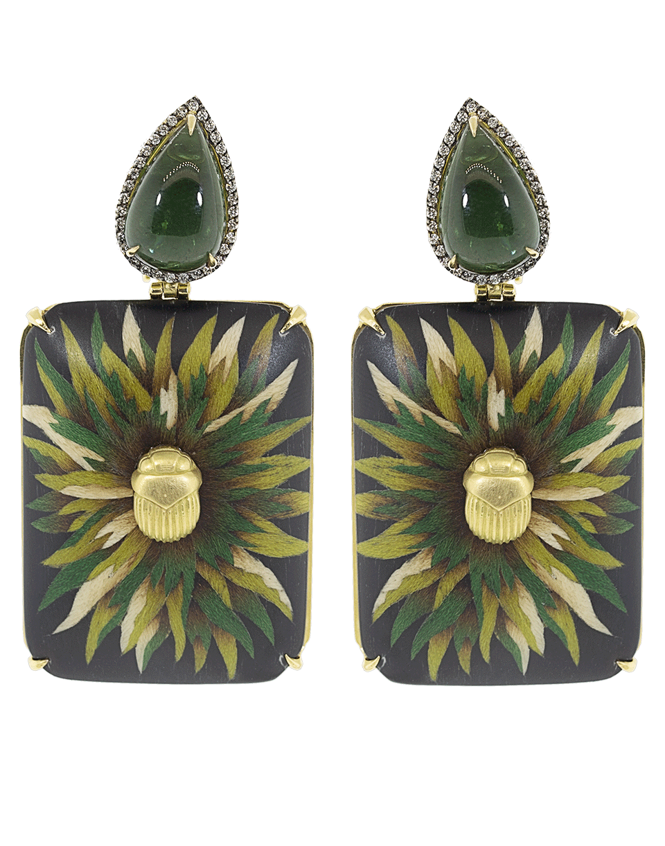 SILVIA FURMANOVICH-Green Leaves Earrings-YELLOW GOLD