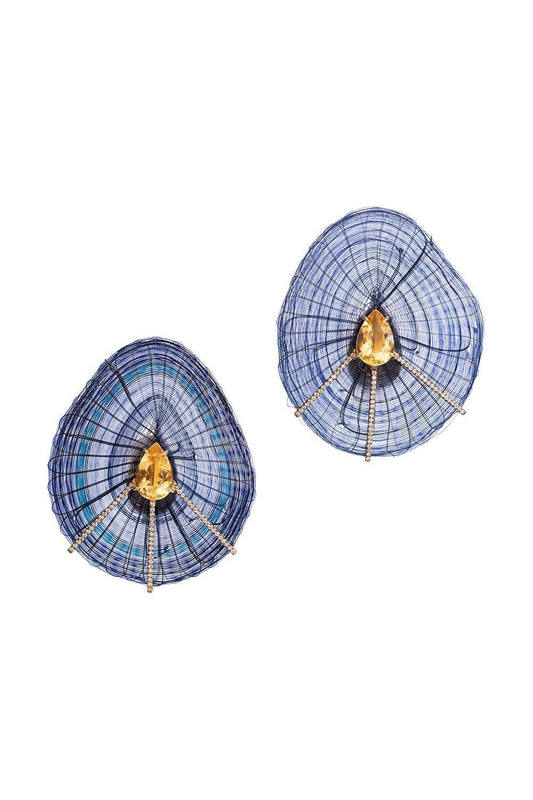 Purple Horse Mane Earrings-YELLOW GOLD-JEWELRYFINE JEWELEARRING-SILVIA FURMANOVICH