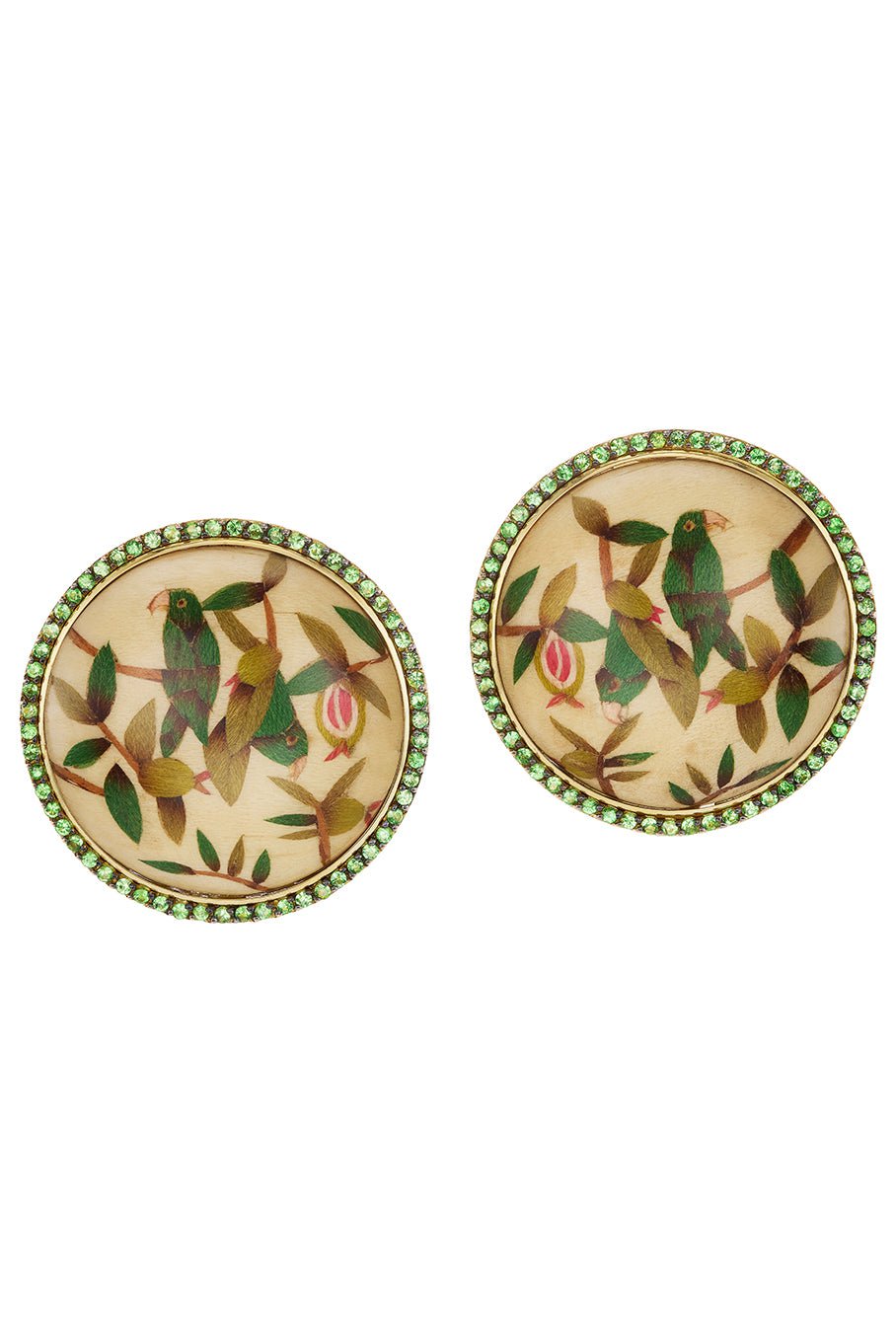 SILVIA FURMANOVICH-SF X Moye Marquetry Earrings-YELLOW GOLD