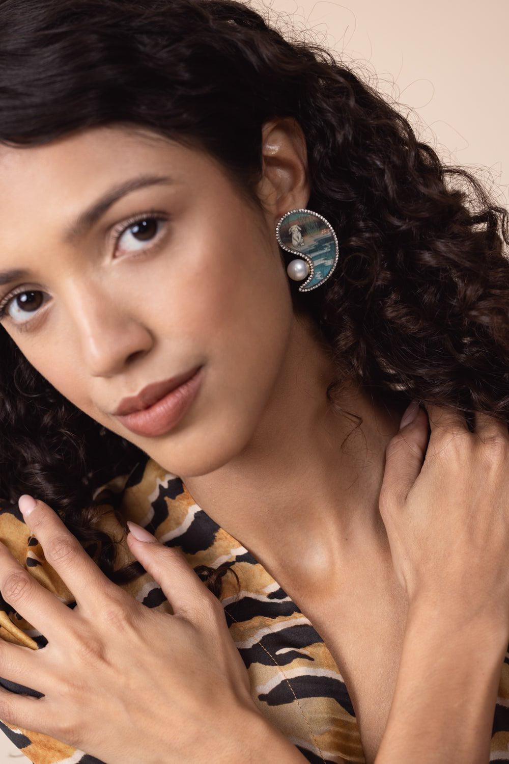 SILVIA FURMANOVICH-Ying Yang Rabbit Earrings-YELLOW GOLD