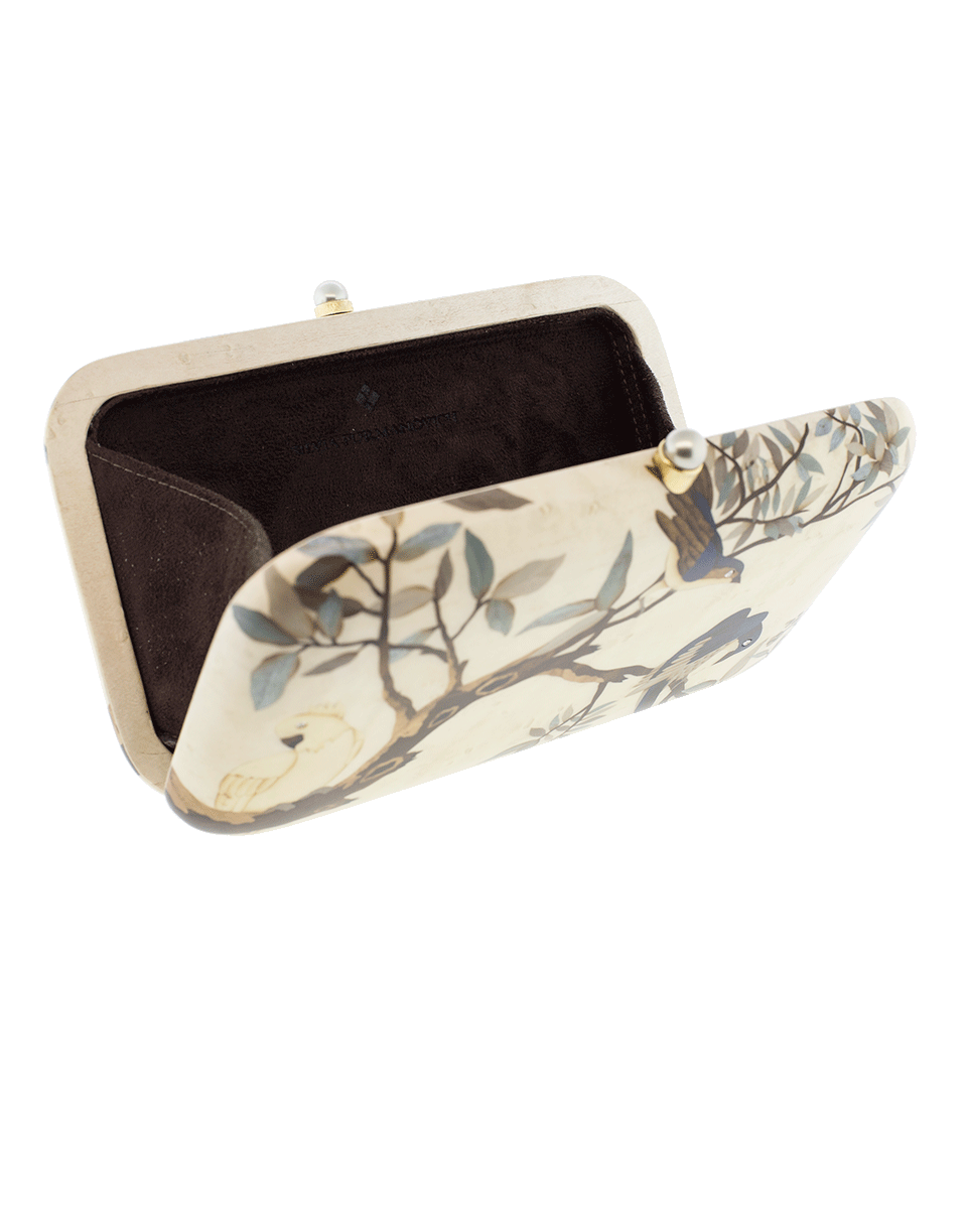 SILVIA FURMANOVICH-Marquetry Bird Clutch-YELLOW GOLD