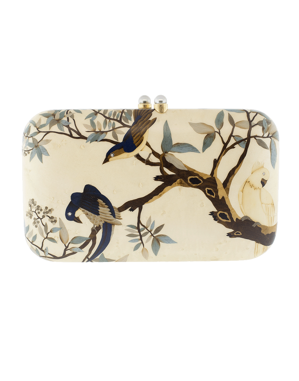 SILVIA FURMANOVICH-Marquetry Bird Clutch-YELLOW GOLD
