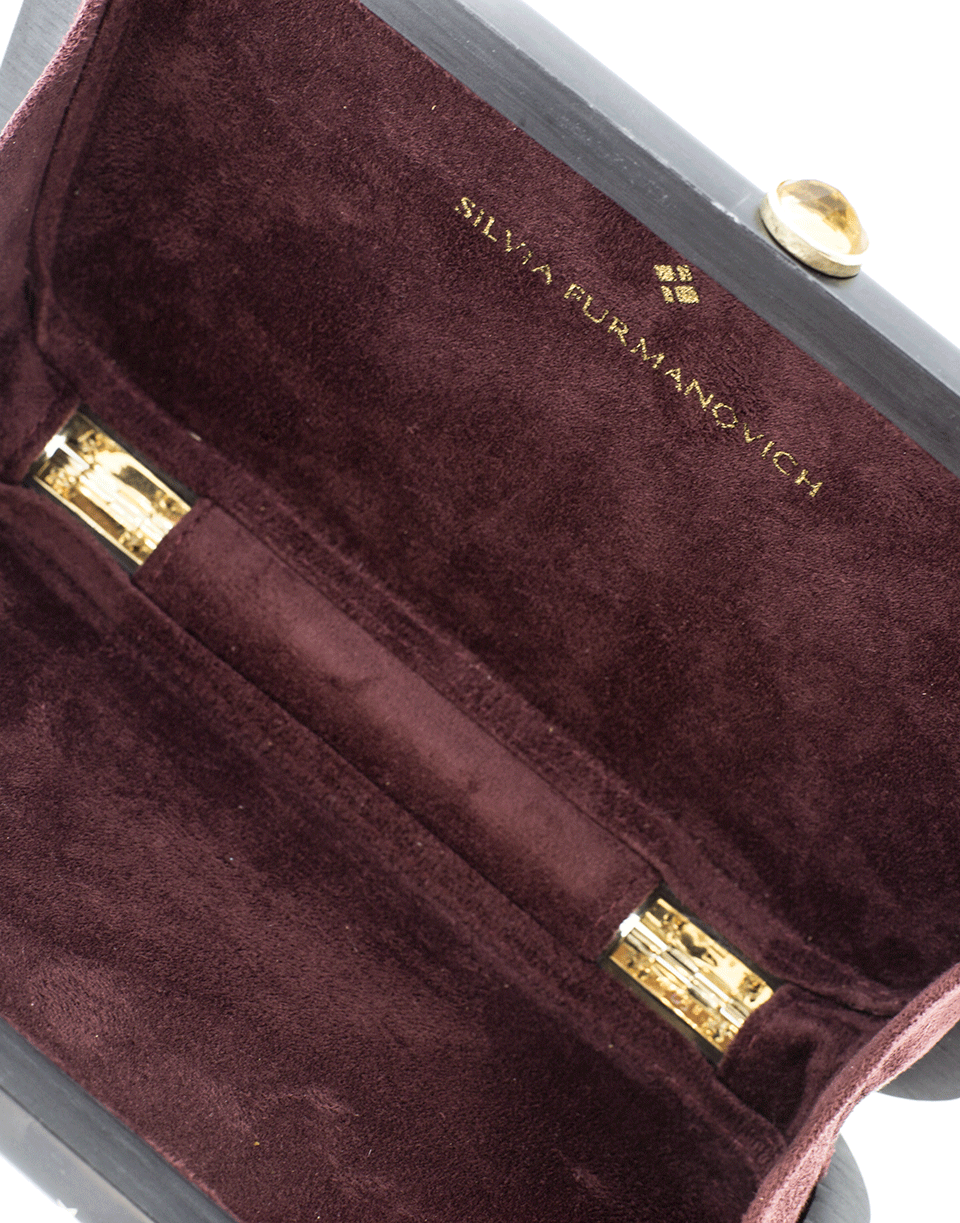 SILVIA FURMANOVICH-Marquetry Desert Moon Clutch-YELLOW GOLD
