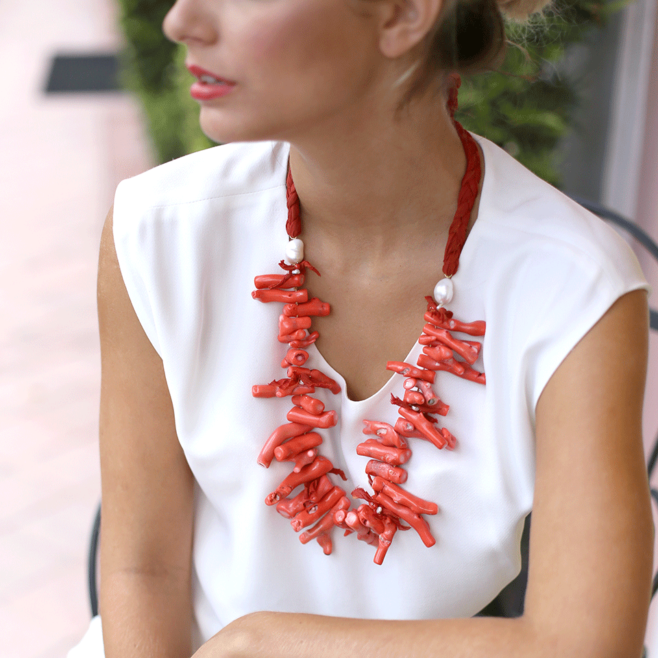 SILVIA FURMANOVICH-Coral Branch Necklace-YELLOW GOLD